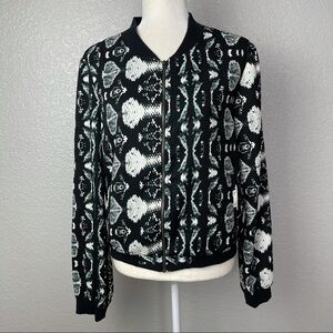 W118 by Walter Baker Snakeskin Print Bomber Jacket Sz M